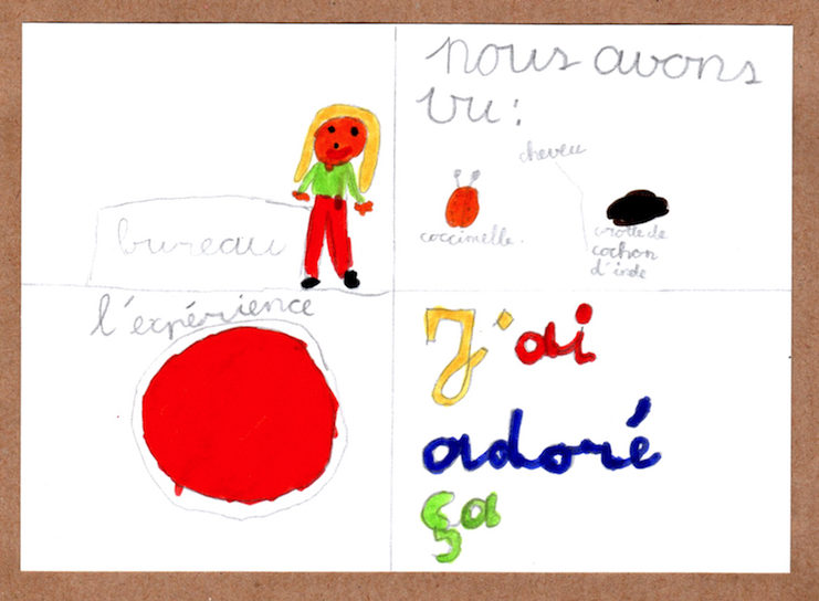 Feedback of a seven years old schoolgirl after visiting our laboratory at the University of Geneva